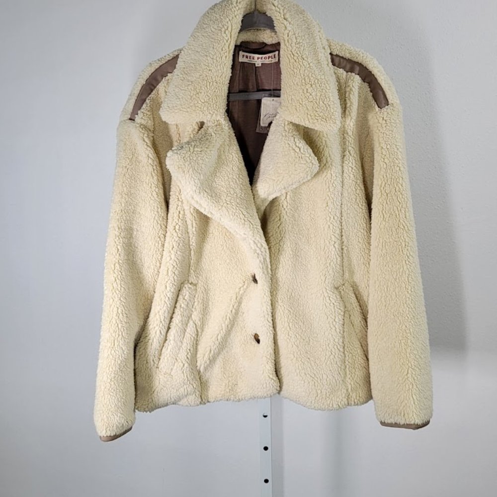 FREE PEOPLE joplin cozy sherpa jacket Sz XL NEW NWT - Picture 7 of 10